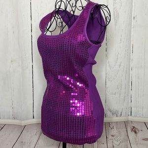 Express Violet Sequined Top